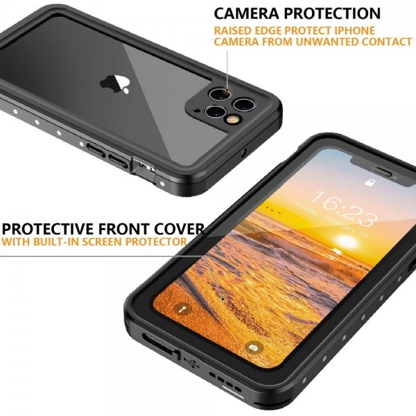 Redpepper iPhone 11 Pro Deksel Vanntett IP68 Svart