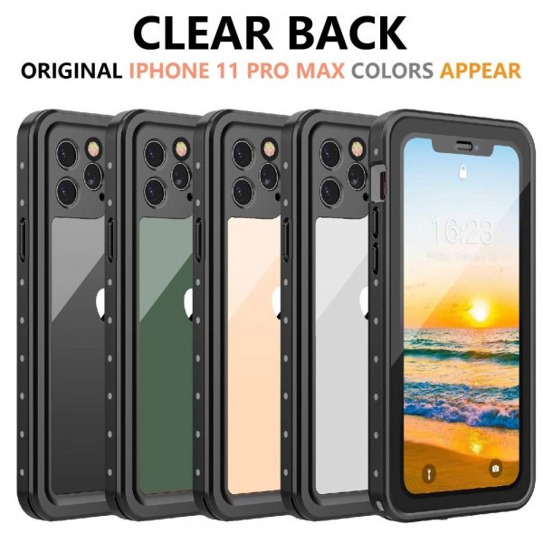 Redpepper iPhone 11 Pro Deksel Vanntett IP68 Svart