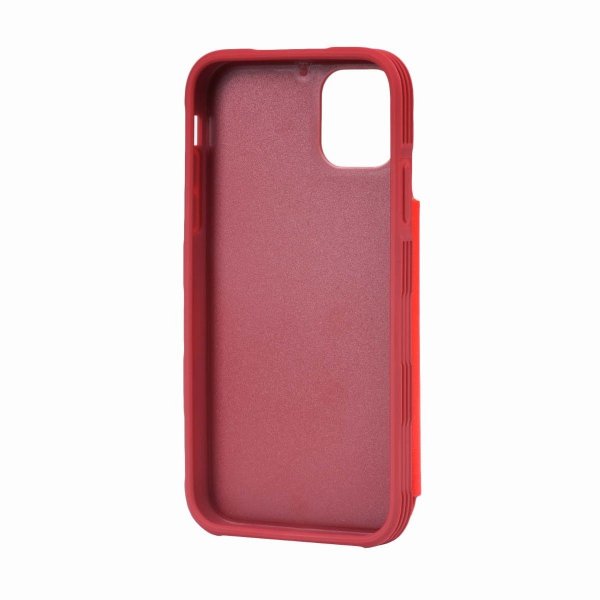 iPhone 11 Pro Deksel Utbrettbar Kortlomme Rød