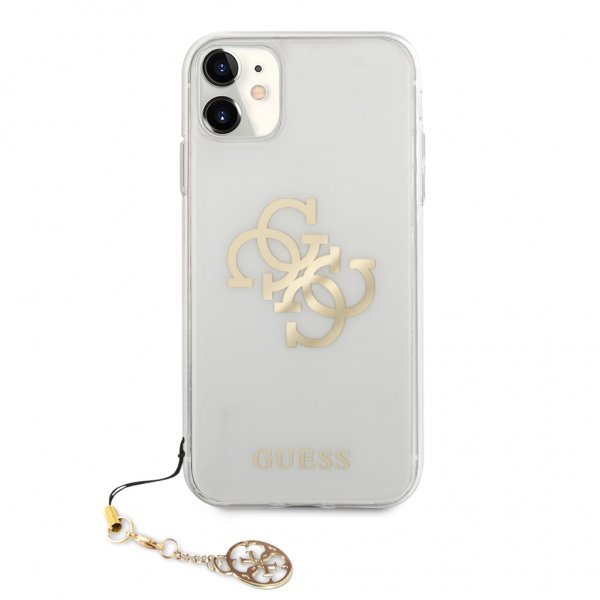 Guess iPhone 11 Deksel 4G Logo Gull Klar