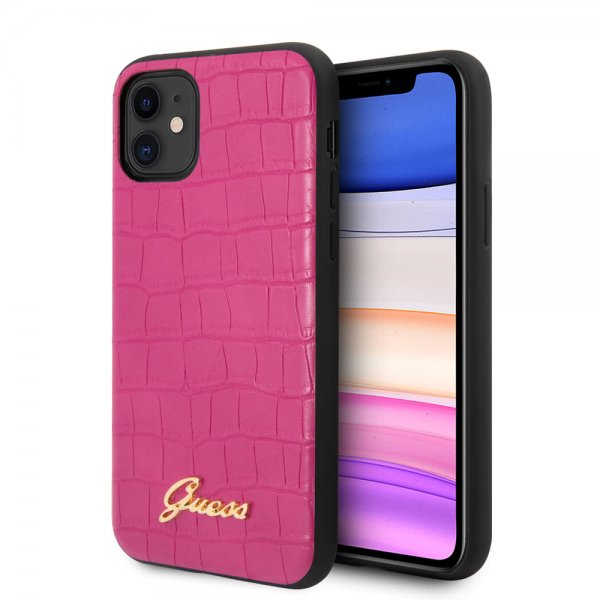 Guess iPhone 11 Deksel Croco Rosa