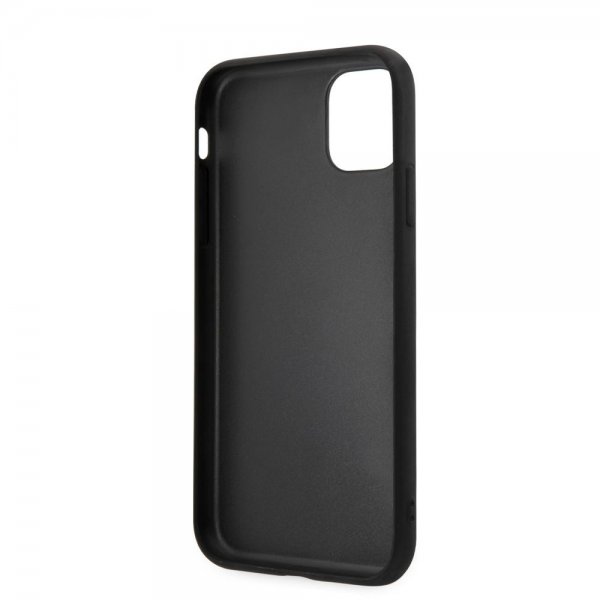 Guess iPhone 11 Deksel Double Cardslot Metal Triangle Svart