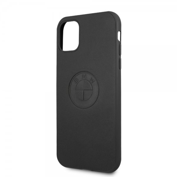 BMW iPhone 11 Deksel Embossed Logo Svart