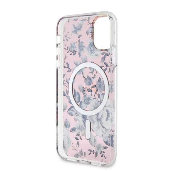 Guess iPhone 11 Deksel Flower MagSafe Rosa