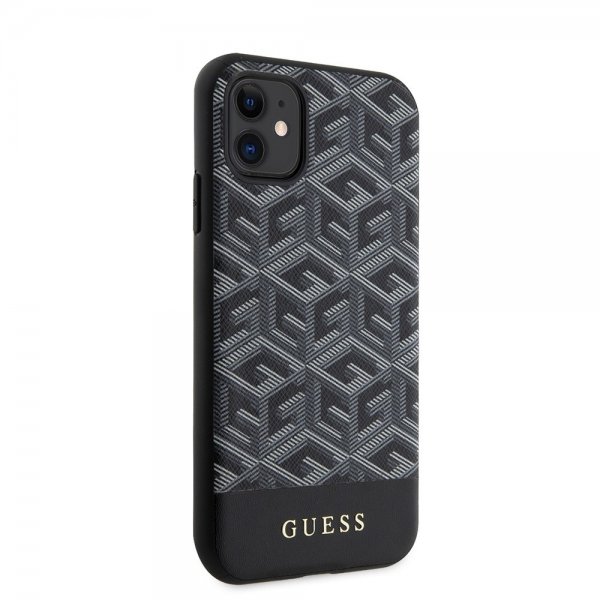 Guess iPhone 11 Deksel G Cube MagSafe Svart