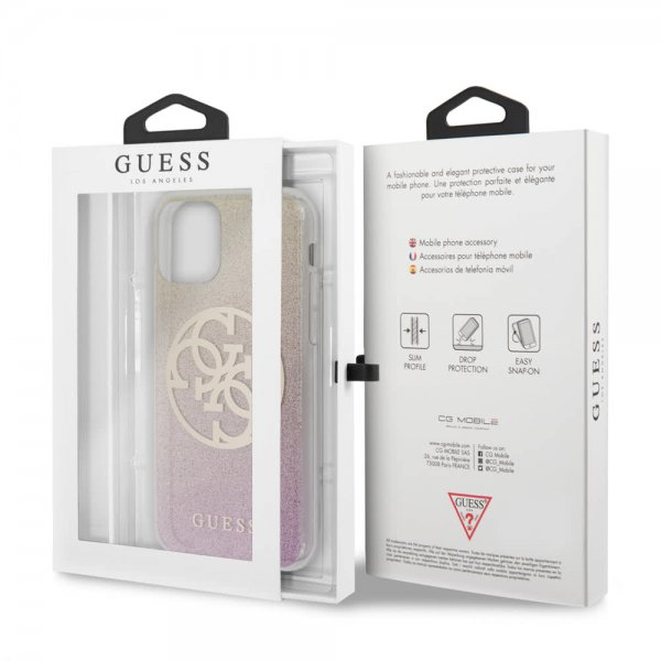 Guess iPhone 11 Deksel Glitter Circle RoseGUll