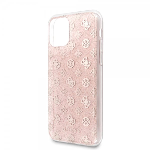 Guess iPhone 11 Deksel Glitter Hearts Rosa
