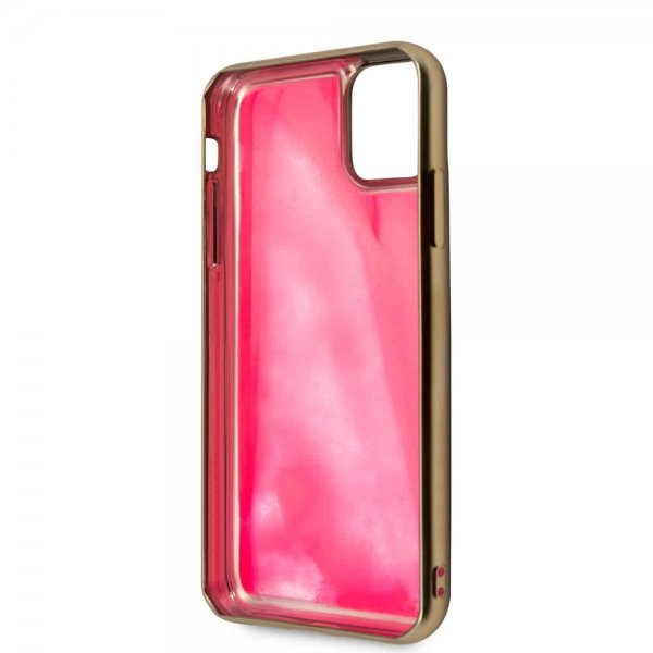 Guess iPhone 11 Deksel Glow In The Dark Rosa GUll