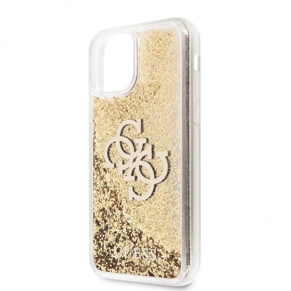 Guess iPhone 11 Deksel Liquid Glitter Gull Klar