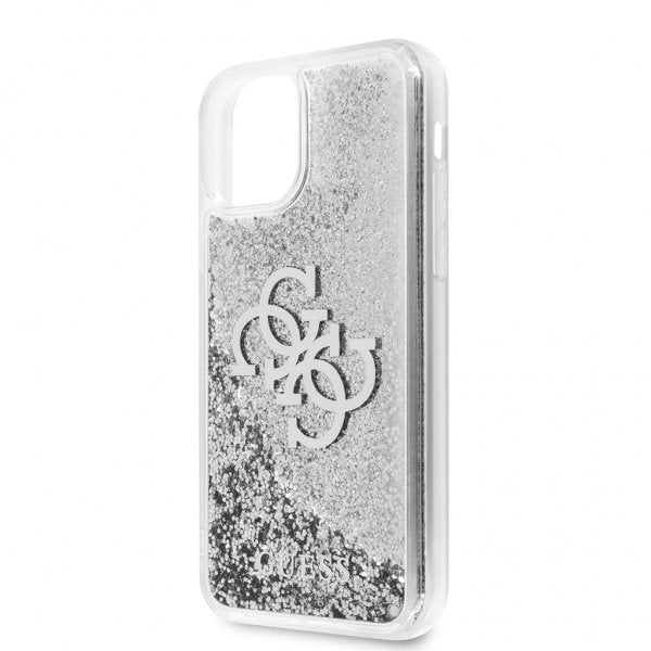 Guess iPhone 11 Deksel Liquid Glitter Sølv Klar