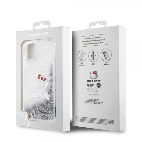 Hello Kitty iPhone 11 Deksel Liquid Glitter Translucent