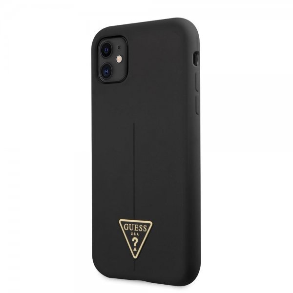 Guess iPhone 11 Deksel Metal Triangle Svart