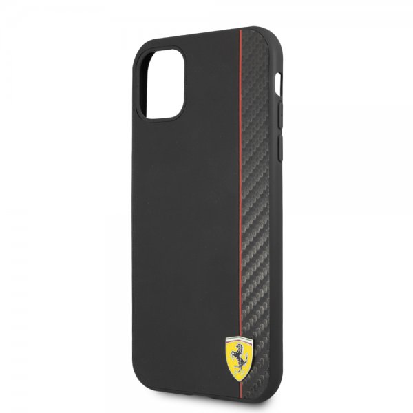 Ferrari iPhone 11 Deksel On Track Carbon Stripe Svart