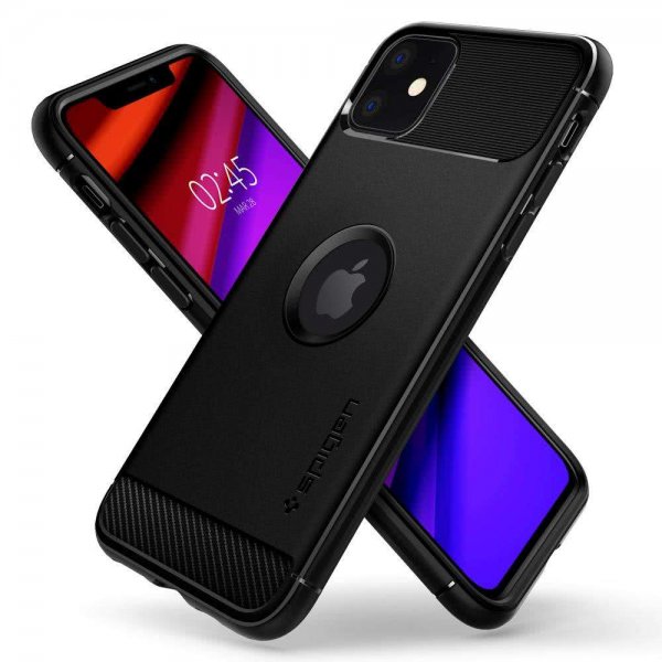 Spigen iPhone 11 Deksel Rugged Armor Matte Black