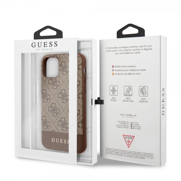 Guess iPhone 11 Deksel Stripe Cover Brun