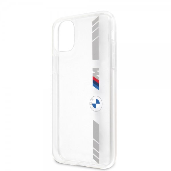 BMW iPhone 11 Deksel Stripes Sølv Transparent