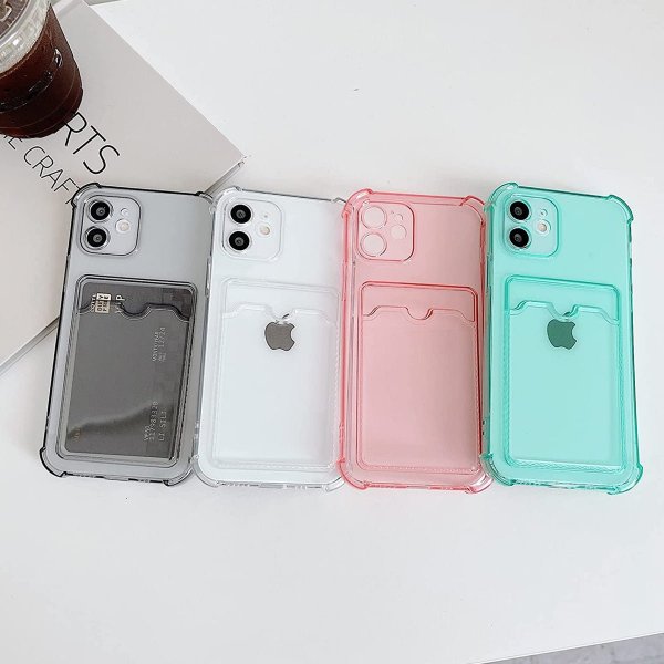 iPhone 11 Deksel Kortholder Støtsikker Grå
