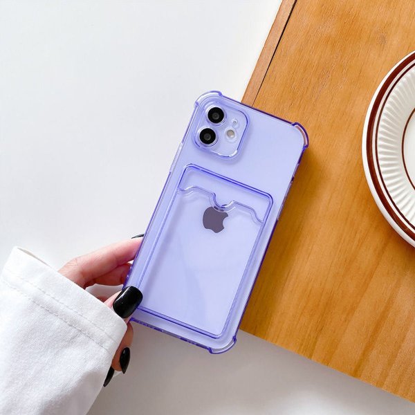 iPhone 11 Deksel Kortholder Støtsikker Lilla