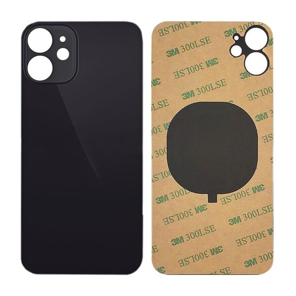iPhone 12 Baksideglass med selvklebende teip - Svart