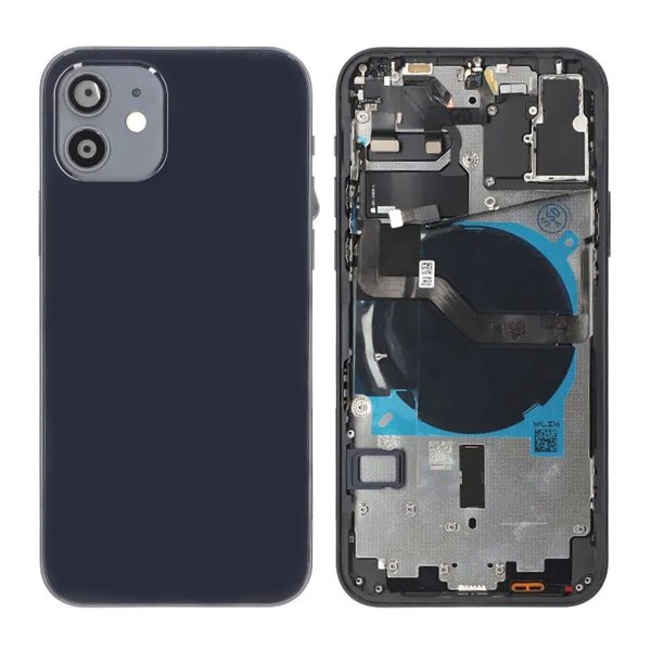 iPhone 12 Bakside med komplett ramme OEM - svart