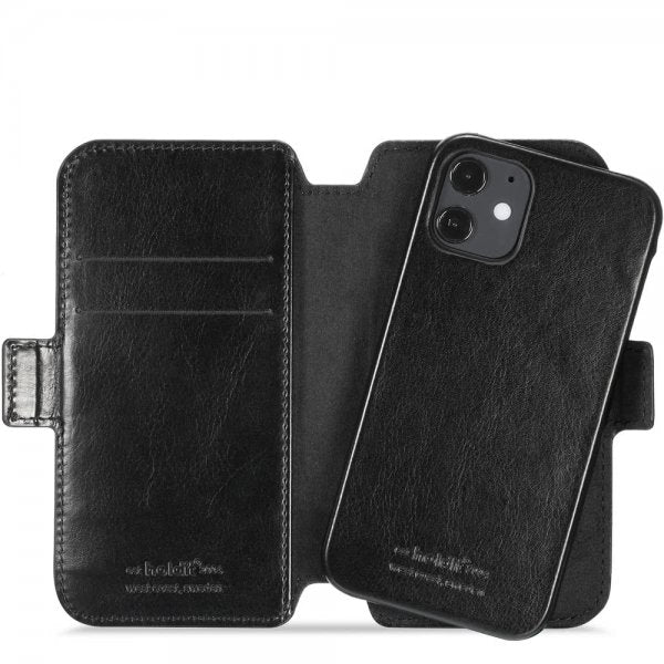 holdit iPhone 12 Mini Etui Berlin Löstagbart Deksel Svart