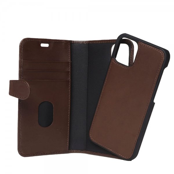 Buffalo iPhone 12 Mini Etui Buffalo Löstagbart Deksel Brun