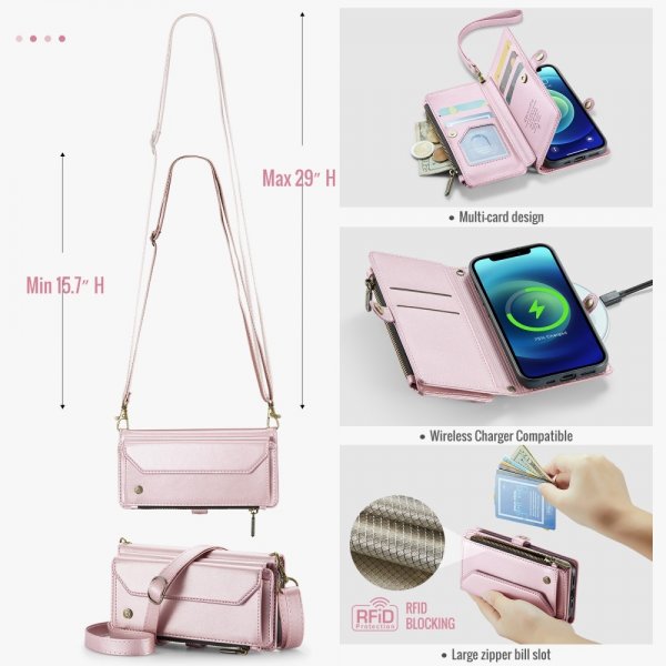 CaseMe iPhone 12/iPhone 12 Pro Etui C36 Series Rosa