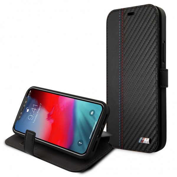 BMW iPhone 12/iPhone 12 Pro Etui Dynamic Carbon Svart