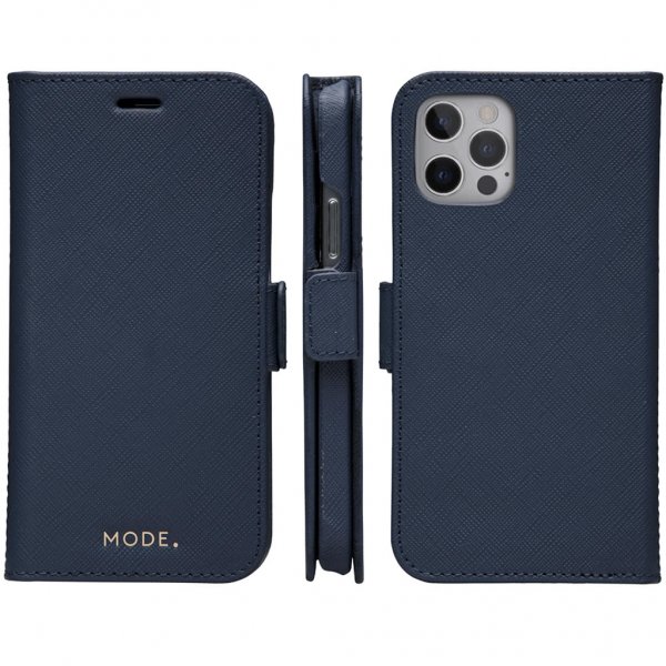 dbramante1928 iPhone 12/iPhone 12 Pro Etui New York Löstagbart Deksel Ocean Blue
