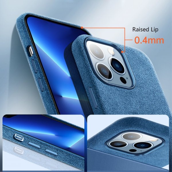 iPhone 12/iPhone 12 Pro Deksel Alcantara MagSafe Grønn