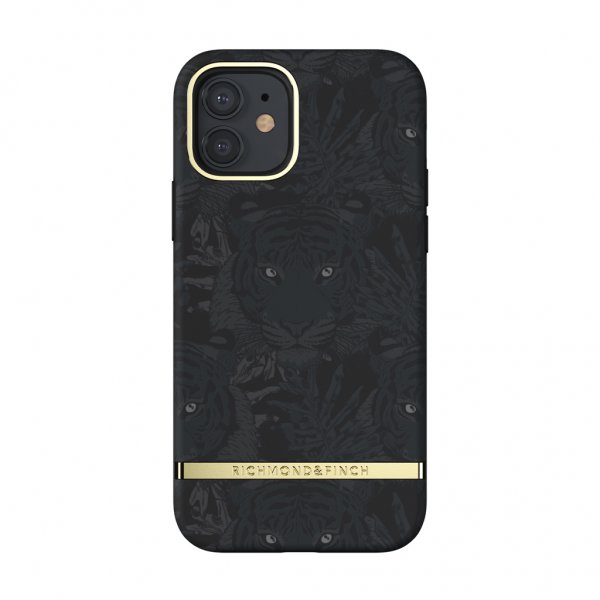 Richmond & Finch iPhone 12/iPhone 12 Pro Deksel Black Tiger