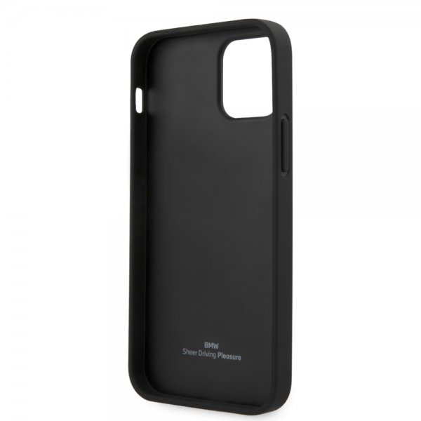 BMW iPhone 12/iPhone 12 Pro Deksel Embossed Logo Svart