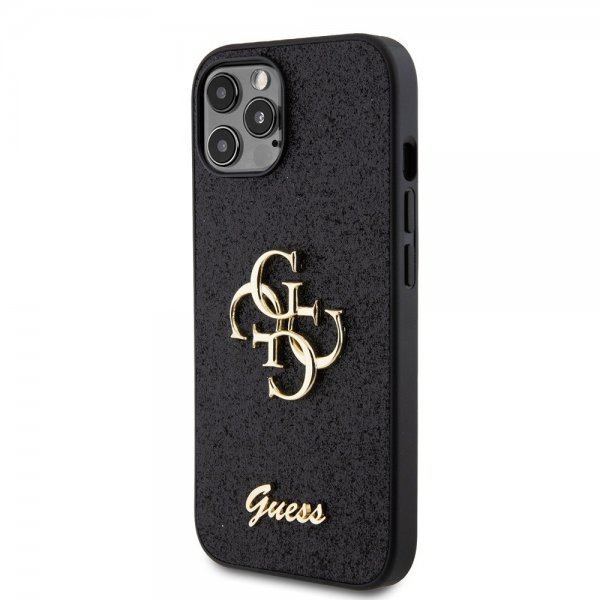 Guess iPhone 12/iPhone 12 Pro Deksel Fixed Glitter Svart