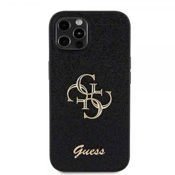 Guess iPhone 12/iPhone 12 Pro Deksel Fixed Glitter Svart