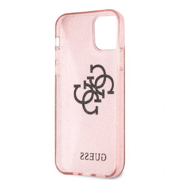 Guess iPhone 12/iPhone 12 Pro Deksel Full Glitter Rosa