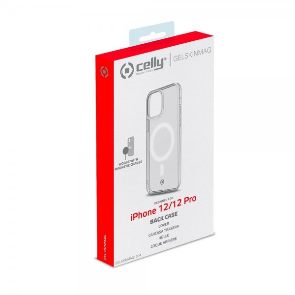 Celly iPhone 12/iPhone 12 Pro Deksel GELSKINMAG MagSafe Transparent