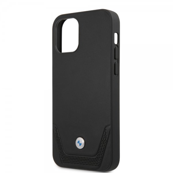 BMW iPhone 12/iPhone 12 Pro Deksel Logo Perforert Svart