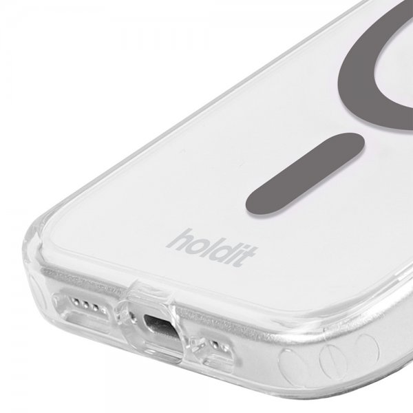 holdit iPhone 12/iPhone 12 Pro Deksel MagSafe Case Space Gray Transparent