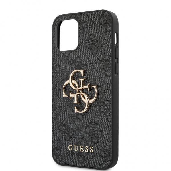 Guess iPhone 12/iPhone 12 Pro Deksel Metal Logo Grå