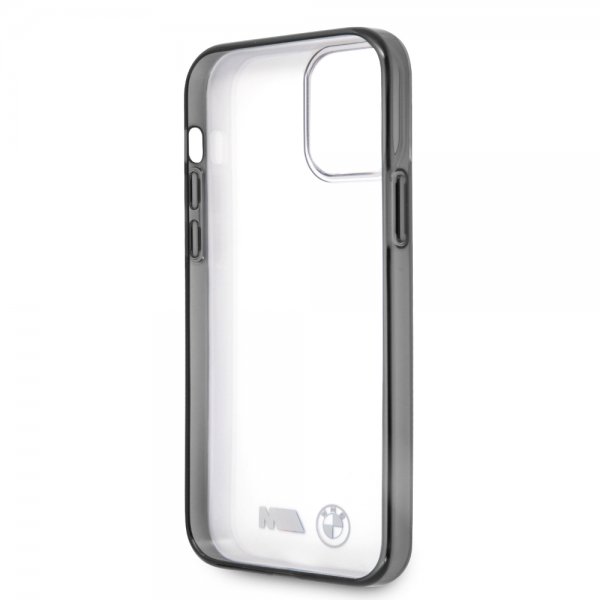 BMW iPhone 12/iPhone 12 Pro Deksel Metallic Svart Transparent
