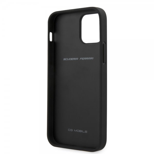 Ferrari iPhone 12/iPhone 12 Pro Deksel On Track Carbon Stripe Svart