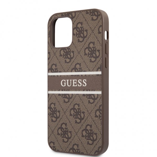 Guess iPhone 12/iPhone 12 Pro Deksel Printed Stripe Brun