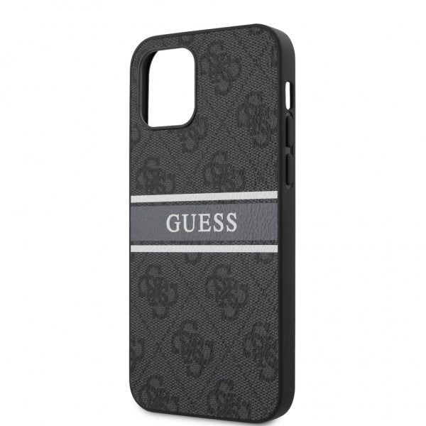Guess iPhone 12/iPhone 12 Pro Deksel Printed Stripe Grå