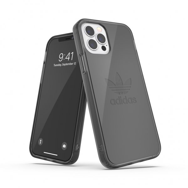 Adidas iPhone 12/iPhone 12 Pro Deksel Protective Clear Case Svart
