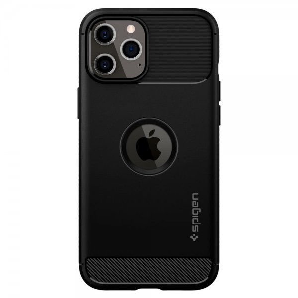 Spigen iPhone 12/iPhone 12 Pro Deksel Rugged Armor Matte Black