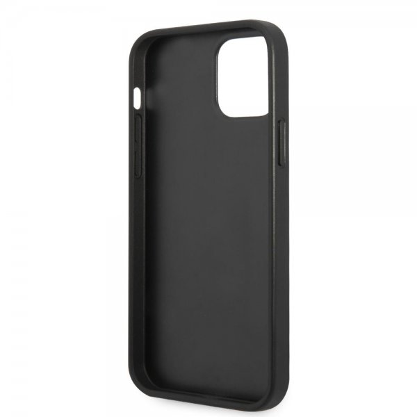 Guess iPhone 12/iPhone 12 Pro Deksel Saffiano Double Cardslot Svart