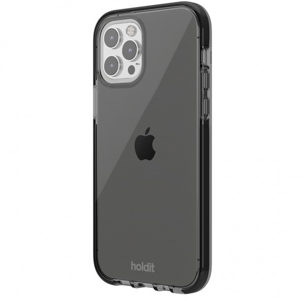 holdit iPhone 12/iPhone 12 Pro Deksel Seethru Svart