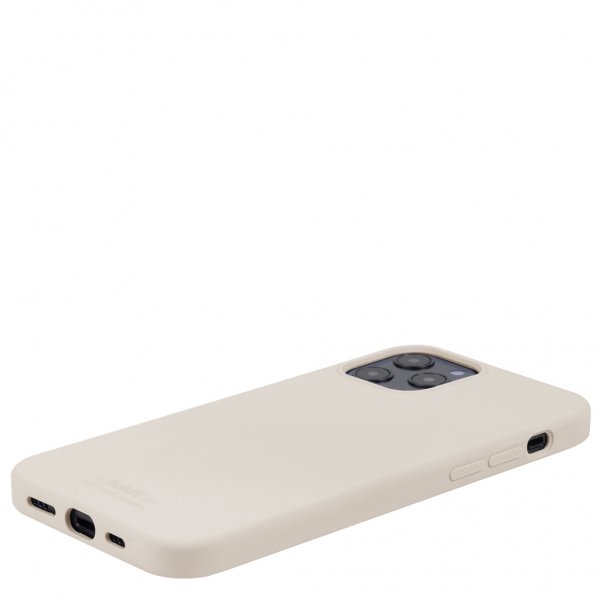 holdit iPhone 12/iPhone 12 Pro Deksel Silikon Light Beige