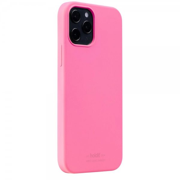 holdit iPhone 12/iPhone 12 Pro Deksel Silikon Bright Pink