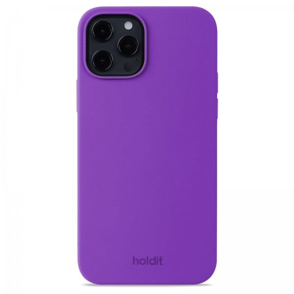 holdit iPhone 12/iPhone 12 Pro Deksel Silikon Bright Purple